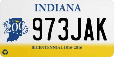 IN license plate 973JAK