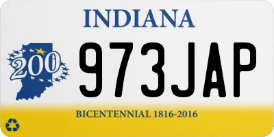 IN license plate 973JAP