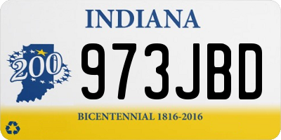IN license plate 973JBD