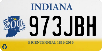 IN license plate 973JBH