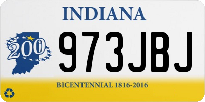 IN license plate 973JBJ