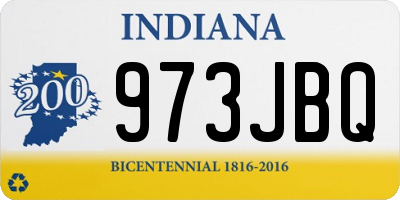 IN license plate 973JBQ