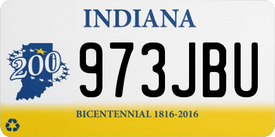 IN license plate 973JBU