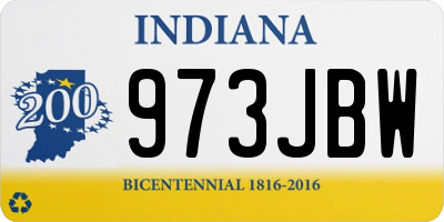 IN license plate 973JBW