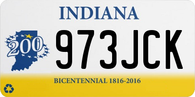IN license plate 973JCK
