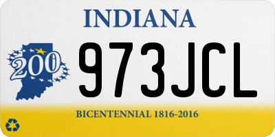 IN license plate 973JCL