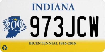 IN license plate 973JCW