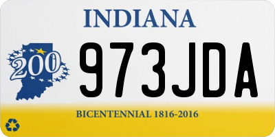 IN license plate 973JDA