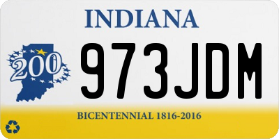 IN license plate 973JDM