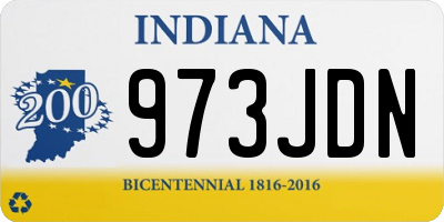 IN license plate 973JDN