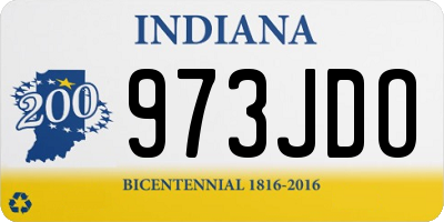 IN license plate 973JDO