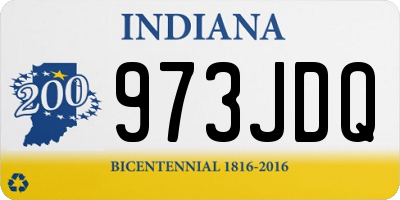 IN license plate 973JDQ