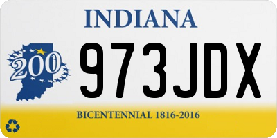 IN license plate 973JDX