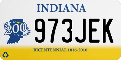 IN license plate 973JEK