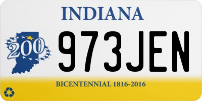IN license plate 973JEN