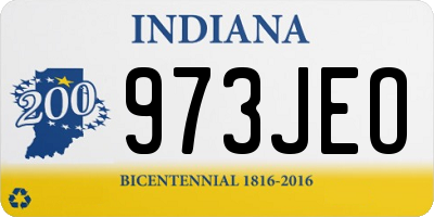 IN license plate 973JEO