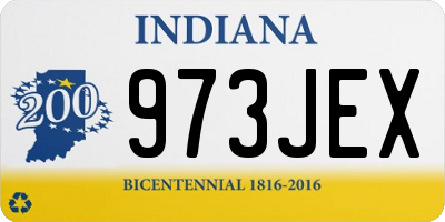 IN license plate 973JEX