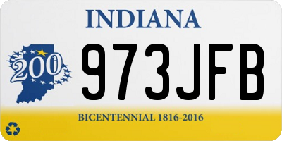 IN license plate 973JFB