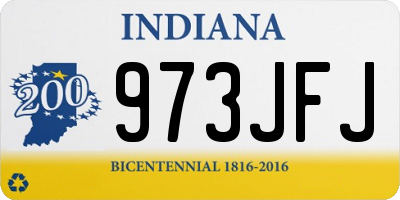 IN license plate 973JFJ