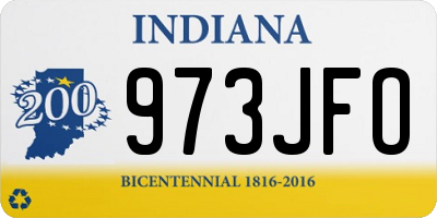 IN license plate 973JFO
