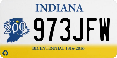 IN license plate 973JFW