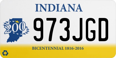 IN license plate 973JGD
