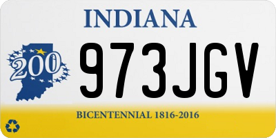 IN license plate 973JGV