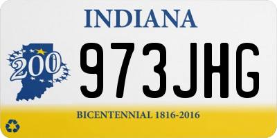IN license plate 973JHG