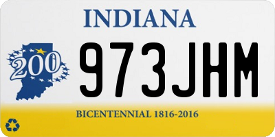 IN license plate 973JHM