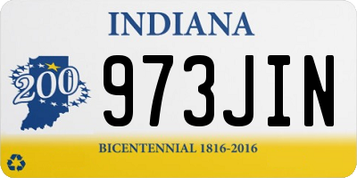 IN license plate 973JIN