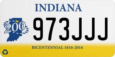 IN license plate 973JJJ