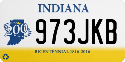 IN license plate 973JKB