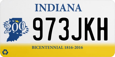 IN license plate 973JKH