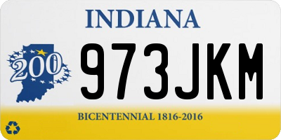 IN license plate 973JKM
