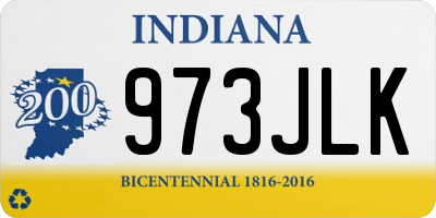 IN license plate 973JLK