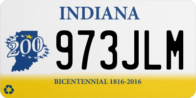 IN license plate 973JLM