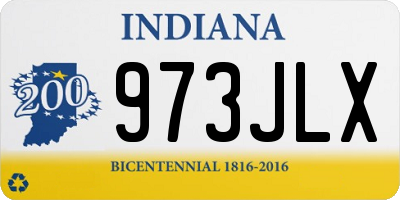 IN license plate 973JLX