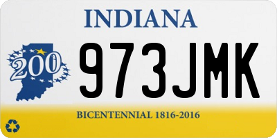 IN license plate 973JMK