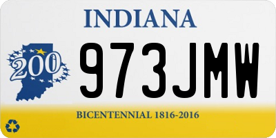 IN license plate 973JMW