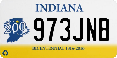IN license plate 973JNB