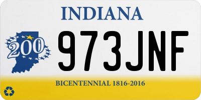 IN license plate 973JNF