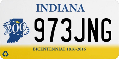 IN license plate 973JNG
