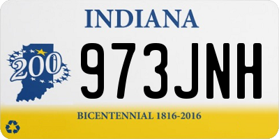 IN license plate 973JNH