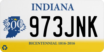 IN license plate 973JNK
