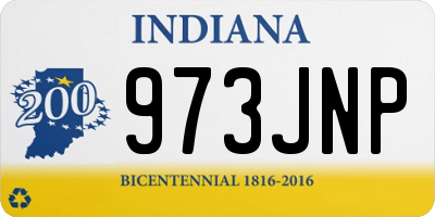 IN license plate 973JNP