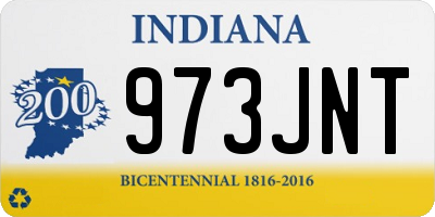 IN license plate 973JNT