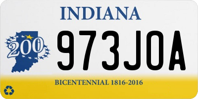 IN license plate 973JOA