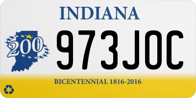 IN license plate 973JOC