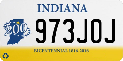 IN license plate 973JOJ