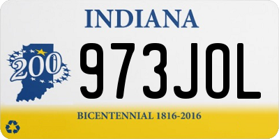 IN license plate 973JOL